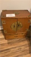 Nice Antique jewelry box 21 inches tall , 17.75