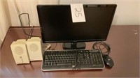 Acer 21 inch lcd monitor, labtec speakers, hp
