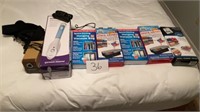 Space saver bags, garment steamer, binoculars,