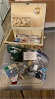 Sewing box with misc thread and accessories
