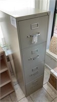 4 drawer Filing cabinet with key