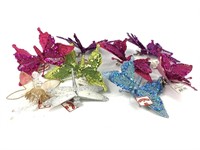 Assorted Sparkly Ornaments - Butterflies & More
