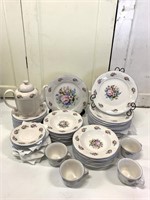 Floral Dinnerware w/ Teapot
