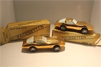 (2) NOS 1978 PACESETTER CORVETTES 23 KT PLATED