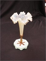 Victorian vaseline opalescent 9 1/2" epergne