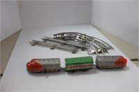JAPANESE VINTAGE TIN WIND UP TRAIN AND TRACK