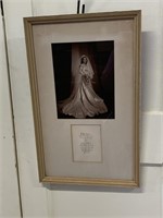 Vintage Framed Bride Photo