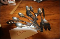 10 PIECES STERLING SILVER FLATWARE