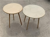 Round Accent Tables w/ Glass Toppers