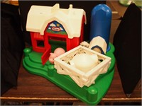 Little Tykes farm set 17" long with cow, pig and