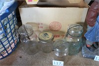 lot of canning jars