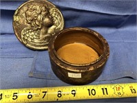 Ceramic Cherub Lidded Round Box