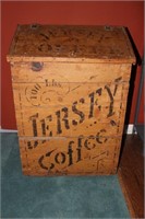 Jersey Coffee Wooden Store Bin H-32", L-24", W-17"