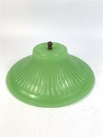 Green Clambroth Glass Ceiling Shade