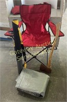 Axe, Fly Fishing Rod Case, Tarp, Chair