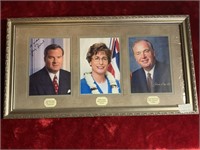 3 US Republican Governors Framed Photos see Descri