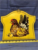 Wooden Plaque - Hen with Chicks