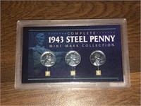 1943 STEEL CENT MINT MARK COLLECTION