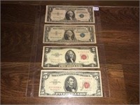 CURRENCY SHEET, 1935 & 1957 SILVER CERTIFICATES,