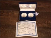 PROOF .999 PURE SILVER DOLLAR & PROOF CLAD DOLLAR