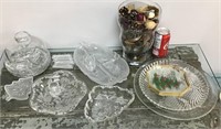 Big lot of glass and decor
