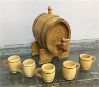 Miniature wooden cask