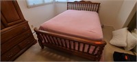Bed With Frame 
28"  T x 62" w x 90"l