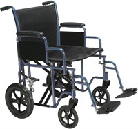 Drive Medical Bariatric Transport Wheelchair, Blue