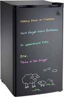 Black Erase Board Refrigerator with Neon Markers