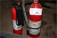 pair of fire extinguishers