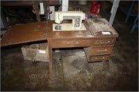 wooden sewing machine table and kenmore machine