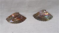 VINTAGE STERLING SILVER AND ABALONE EARRINGS