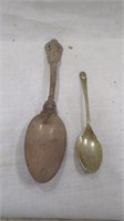 (2) STERLING SILVER SPOONS 1.34 TROY OZ