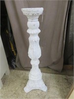 ORNATE FRENCH STYLE PAINTED PEDESTAL 34.5"T