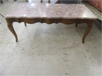 FRENCH STYLE MARBLE TOP COFFEE TABLE