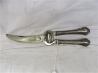 VINTAGE POULTRY SHEARS WITH STERLING SILVER