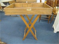 VINTAGE BUTLER TRAY WITH STAND
