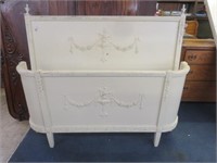 VINTAE SHABBY CHIC CARVED FULL SIZE BED WITH