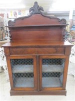 ANTIQUE VICTORIAN STYLE ENTRY CABINET