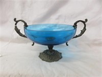 ANTIQUE VICTORIAN FIGURAL HANDLED COMPOTE