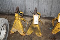 pair of yellow 6 ton jack stands