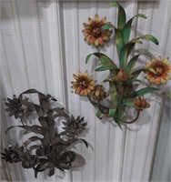 (AB) floral metal wall hangings, times the