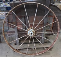 (AB) Steel Wagon Wheel  45.5" diameter
