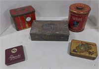 (AB) Vintage tins -- tea, tobacco, cigars