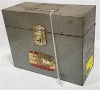 (AB) Metal Porta File filing lock box with key