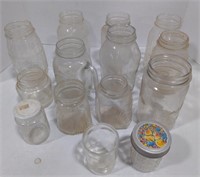 (AB) Lot of Mason Jars of various sizes