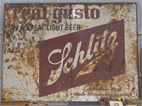 (AB) 8'x6' metal Schlitz beer sign