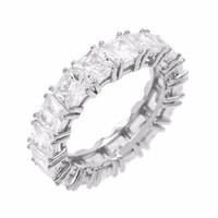 Adina's Jewels Princess Cut Eternity Band (size 7)