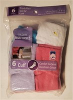 Toddler girls Gildan cuff socks size 3 - 8.5