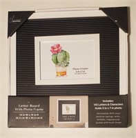 Letter board with photo frame